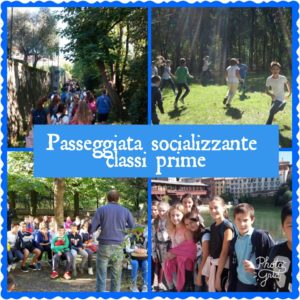 4 immagini di momenti della passeggiata socializzante