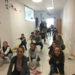 la classe 2^C viene sottoposta a sforzo fisico per un esperimento sul respiro