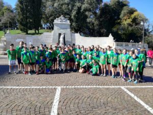 Le squadre dell'I.C.2 prima della partenza