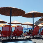 ombrelloni sulla spiaggia di Agia Roumeli