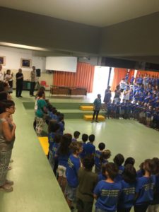 il sindaco alla cerimonia di apertura dell'anno scolastico alla Scuola Primaria Canova