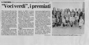 Voci Verdi, articolo Giornale di Vicenza 12 maggio 2019